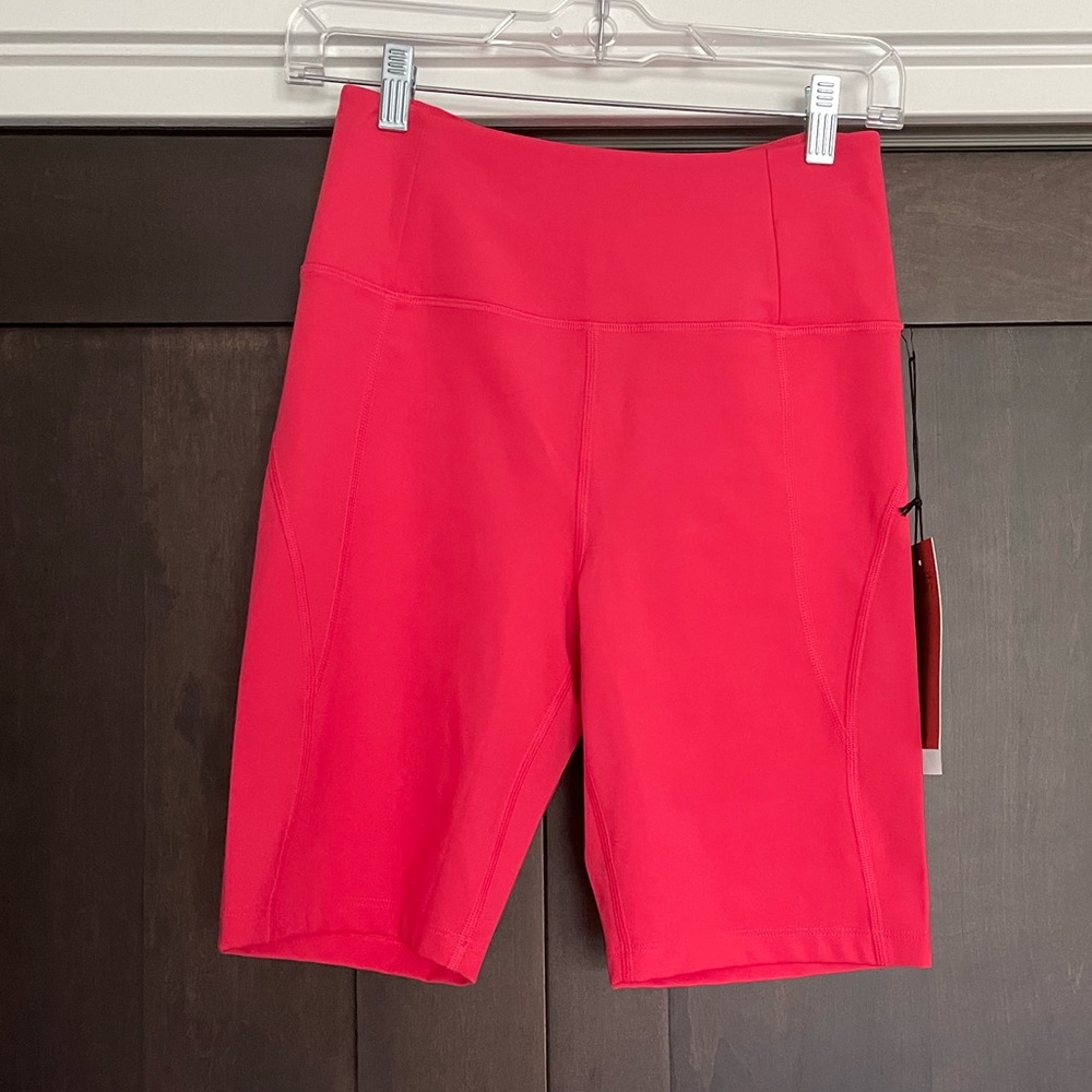 Girlfriend Collective Biker Shorts Geranium Pink Coral Size XS - Picture 8 of 8